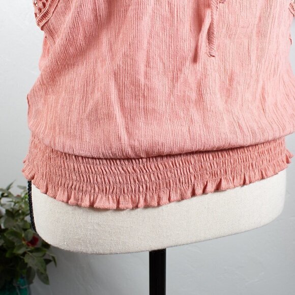 E&M Boho Lace Top, Large - Dusty Rose! - Picture 4 of 6